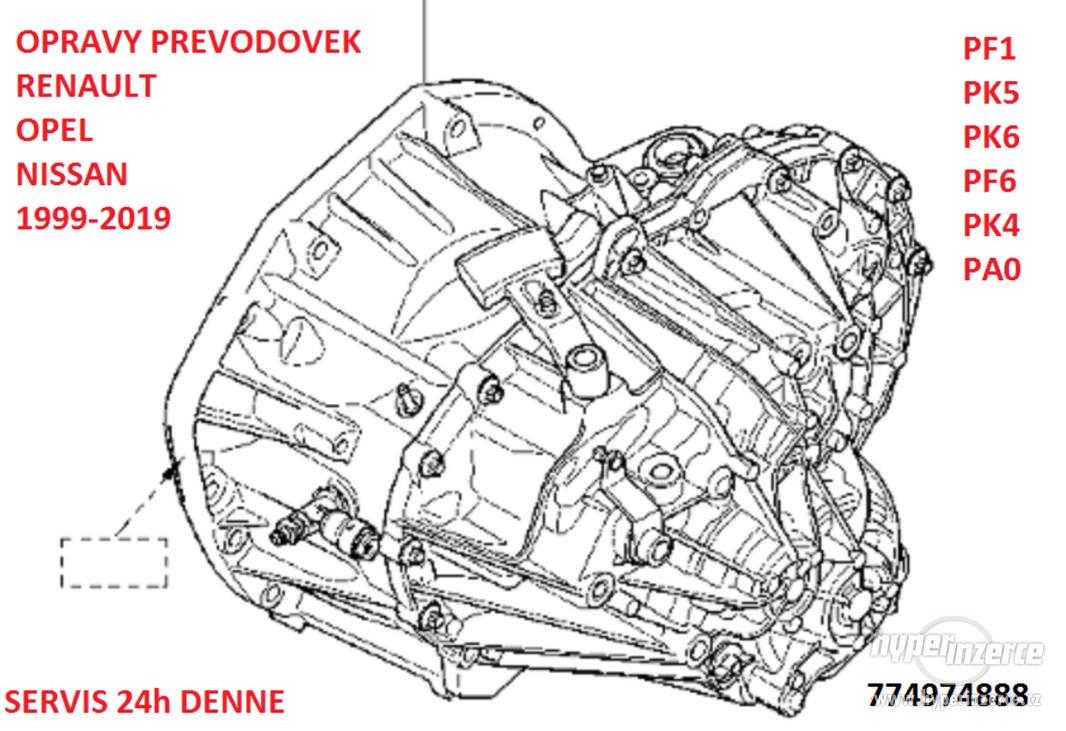 RENAULT prevodovka oprava OPRAVY PREVODOVKY MASTER TRAFIC DC - foto 1