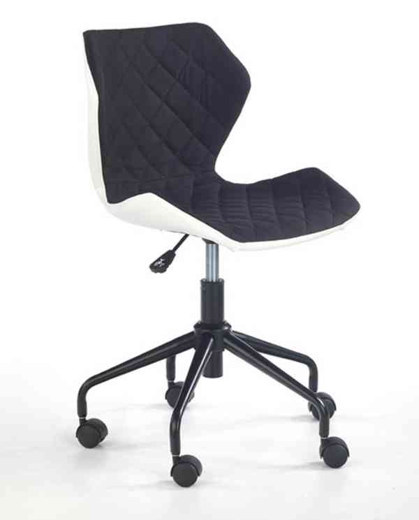 Židle MATRIX na černé kolečkové podstavě - černá - foto 4