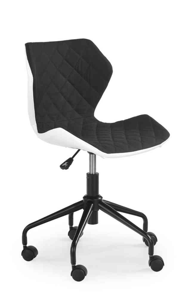 Židle MATRIX na černé kolečkové podstavě - černá - foto 2