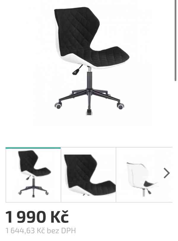 Židle MATRIX na černé kolečkové podstavě - černá - foto 5