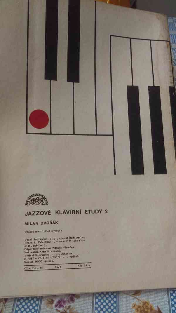 Noty piano, Jazzové klavírní etudy - Milan Dvořák, Supraphon - foto 7