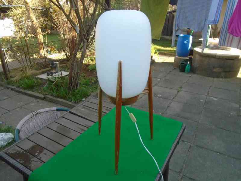 Velká podlahová lampa lampička ÚLUV 4159-2 originál retro - foto 2