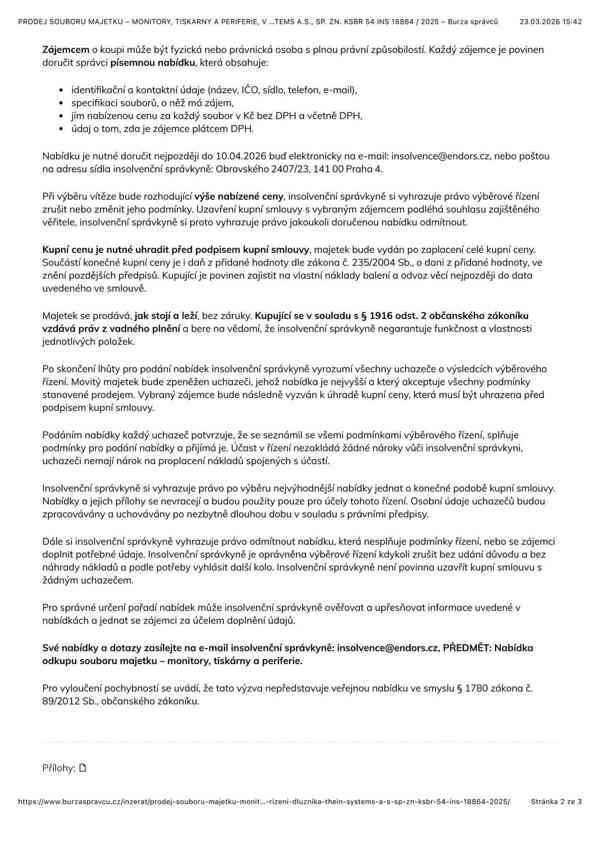 PRODEJ SOUBORU MAJETKU – MONITORY, TISKÁRNY A PERIFERIE - foto 3