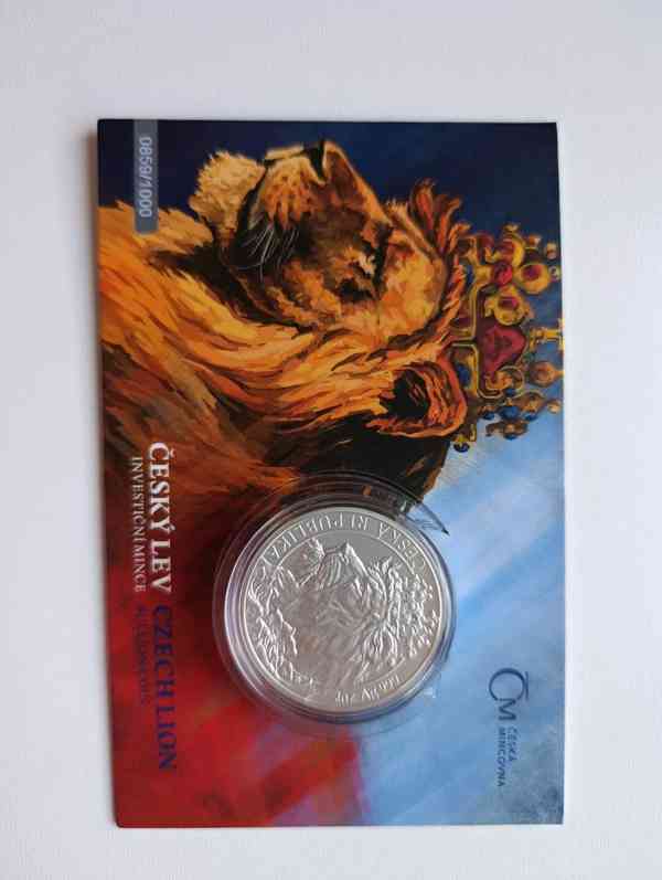 62,2g ryzího stříbra, náklad jen 1tis.kc ČESKY LEV 2021 - foto 2