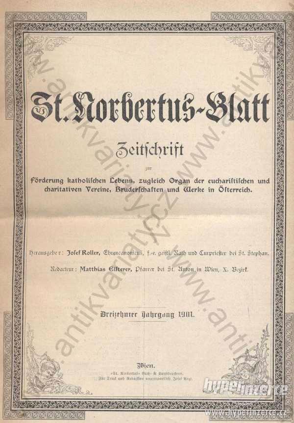 St. Norbertus-Blatt M. Eisterer XIII.Jahrgang 1901 - foto 1