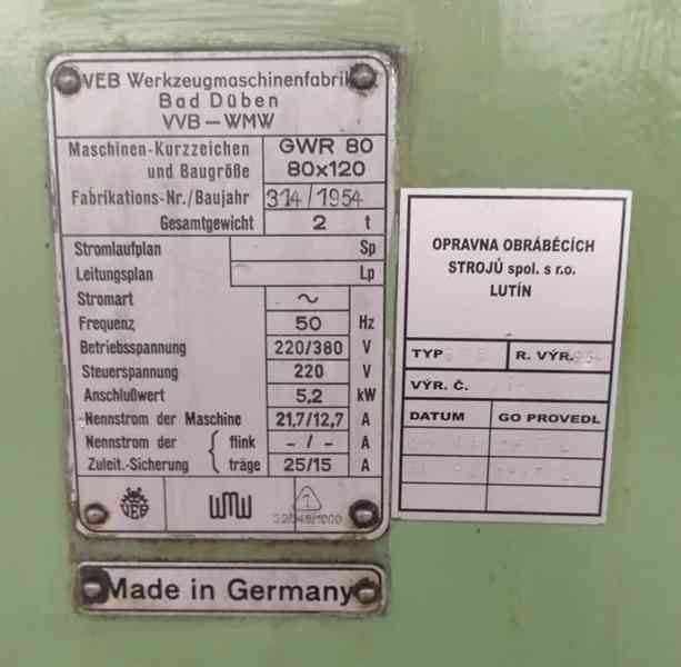 prodám válcovačku závitů typ GWR 80 k.č. 1701 - foto 3