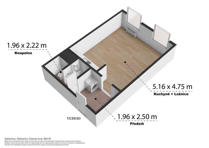 Prodej  1+KK,  31 m², 3.NP, Spartakiádní, 40010 Ústí n. L. - foto 13