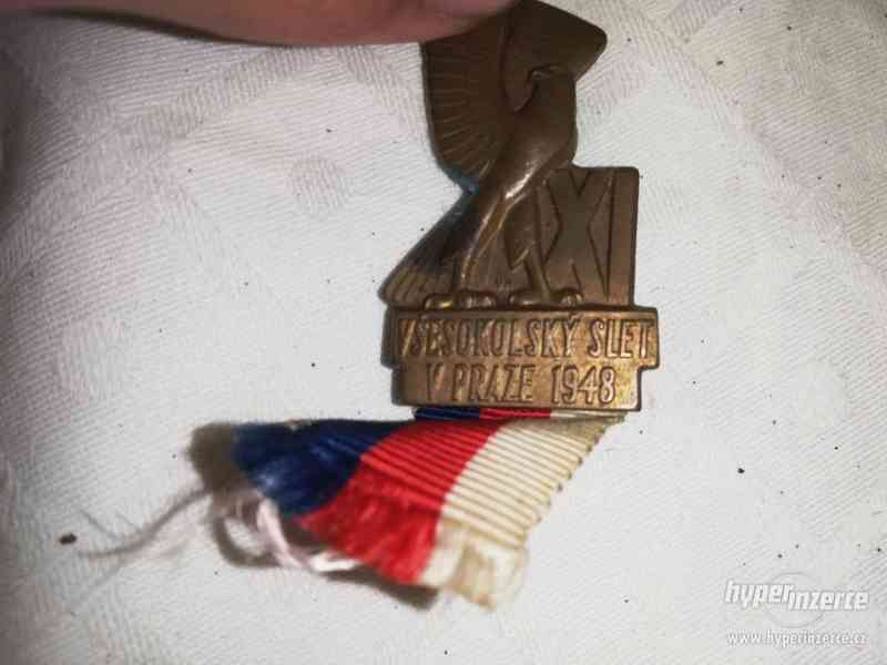 Odznak - VŠESOKOLSKÝ SLET V PRAZE 1948 - foto 2