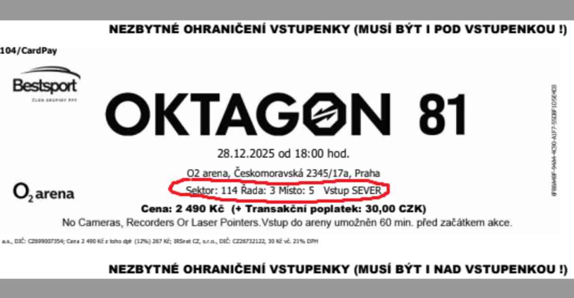 Oktagon 81 MMA O2 Arena - 28.12.2025 - foto 2