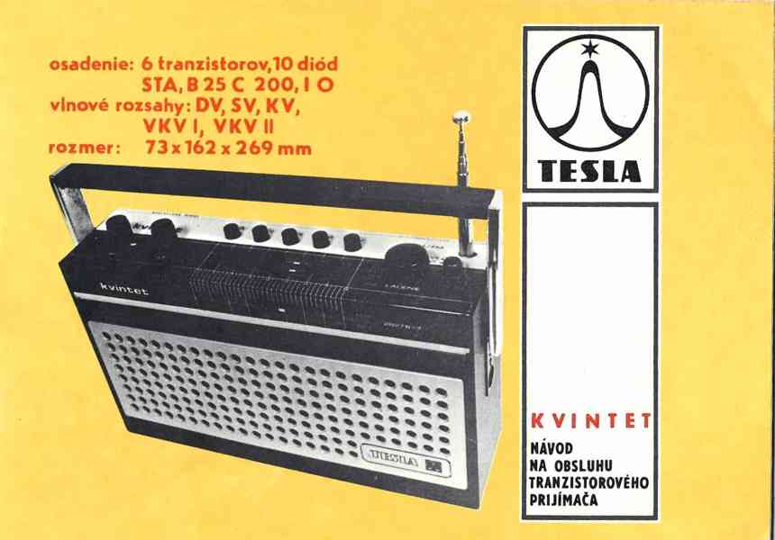 Rádio Tesla Kvintet, typ 2827b-7 - foto 5