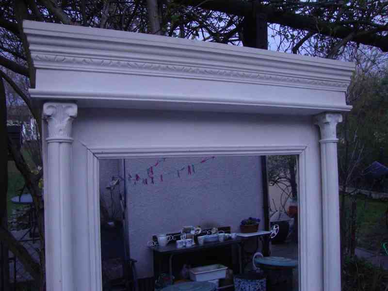 Starožitné nástěnné zrcadlo velké 107x64 cm Secese pěkné - foto 3