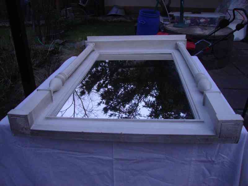 Starožitné nástěnné zrcadlo velké 107x64 cm Secese pěkné - foto 18