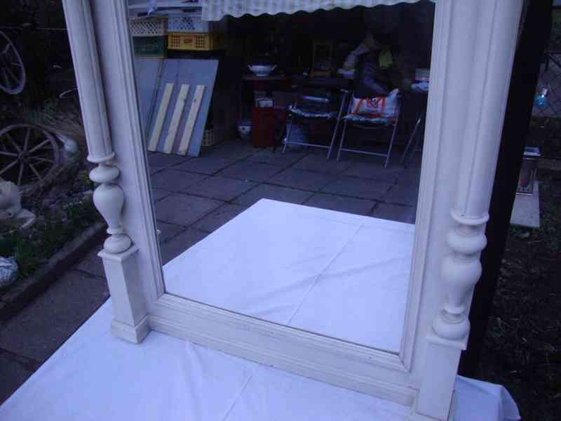 Starožitné nástěnné zrcadlo velké 107x64 cm Secese pěkné - foto 8