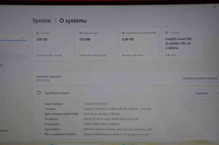Dell XPS 13 9350 i5/8GB/SSD 256GB/Dotyk - foto 3