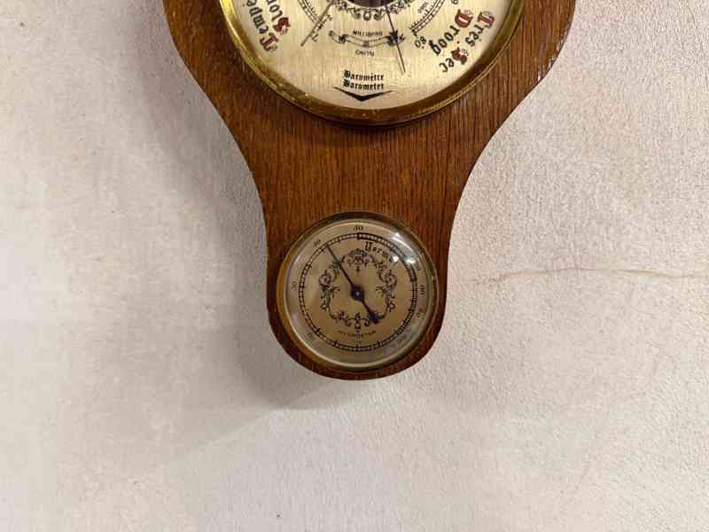 Starožitný rustikální barometr  - foto 5