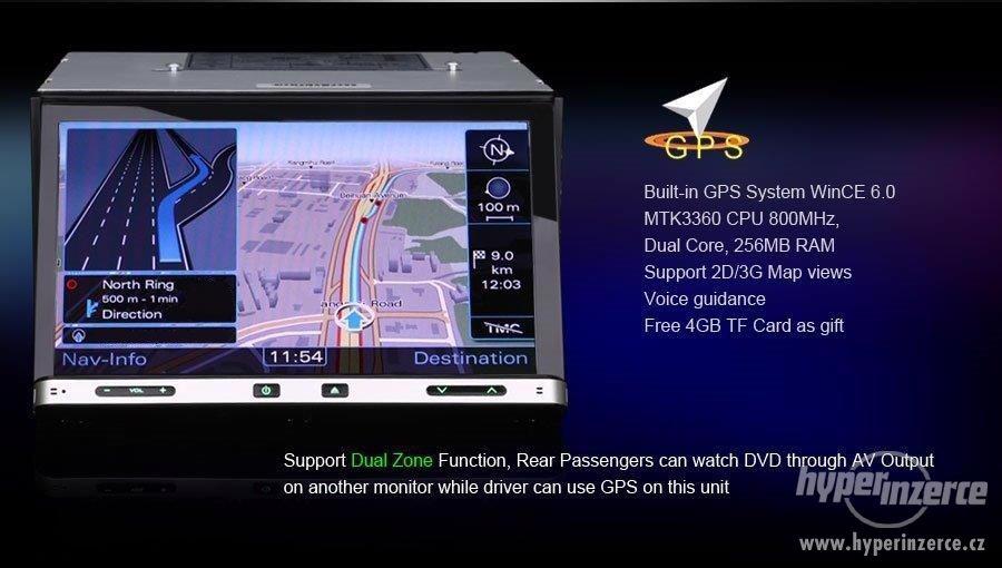 2DIN Dotykove Autoradio Navi GPS DVD BT USB SD 7displej - foto 4