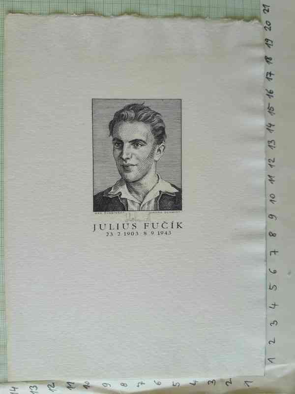 Julius Fučík (Max Švabinský, Jindra Schmidt) - grafický list - foto 5