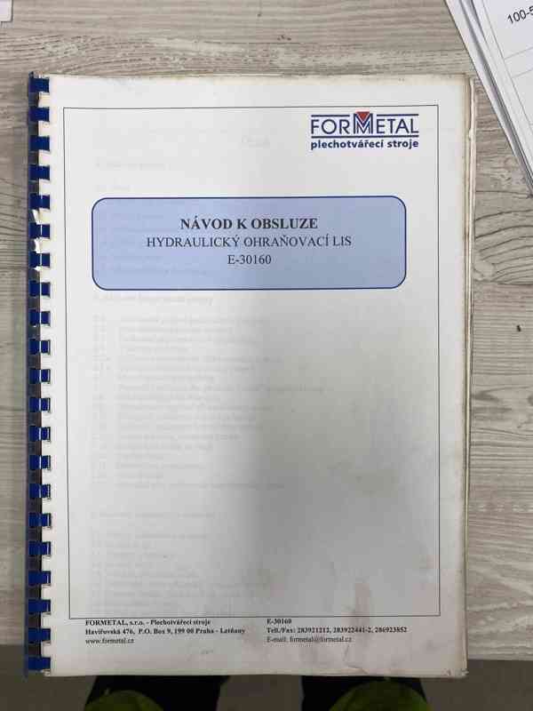 Použitý ohraňovací lis E-30160,  r. v. 2006 - foto 10