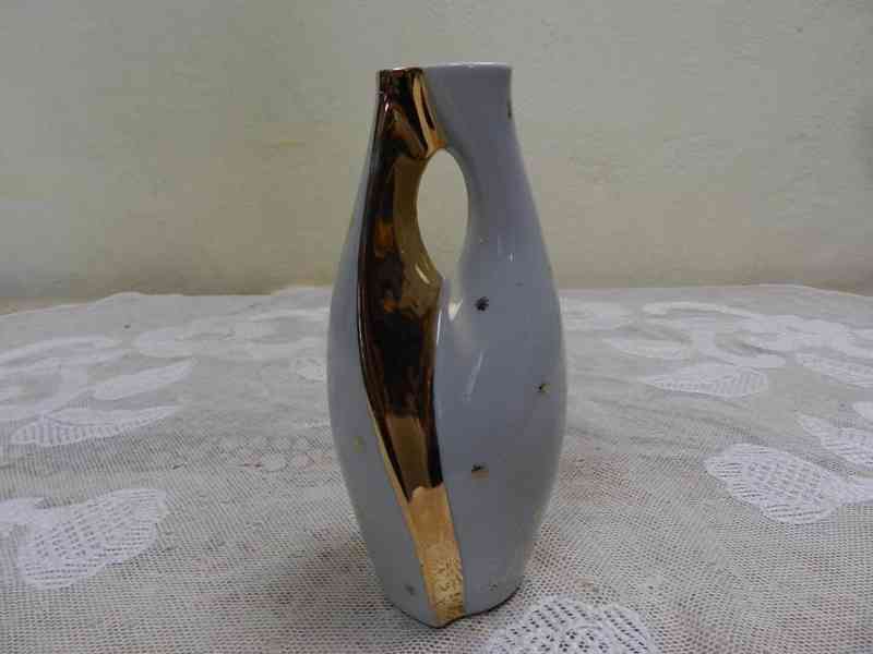 Zajímavá zlacená porcelánová Váza Milenci Brusel Slavkov - foto 3