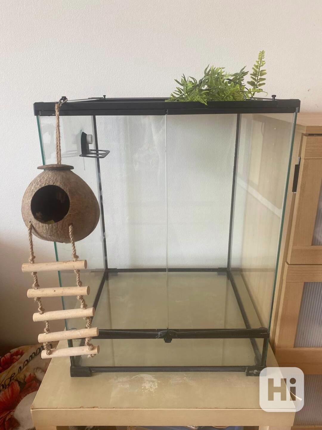 Terárium vertikální (60x45x45)+ Dvojita Lampa+tepelný kabel - foto 1