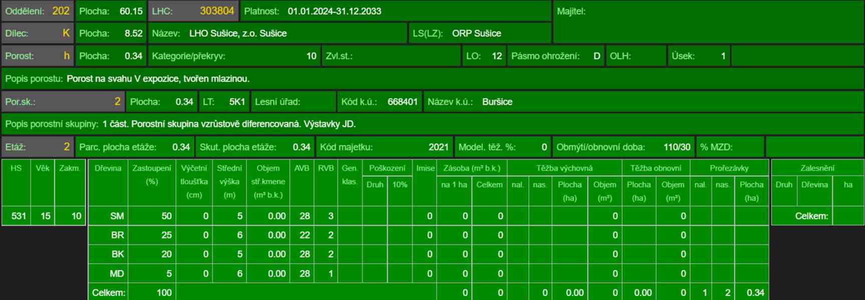 Lesní pozemek Buršice - foto 10