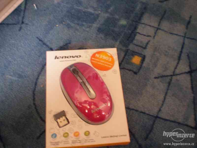 NOVÁ růžová bezdrátová myš značky Lenovo - foto 1