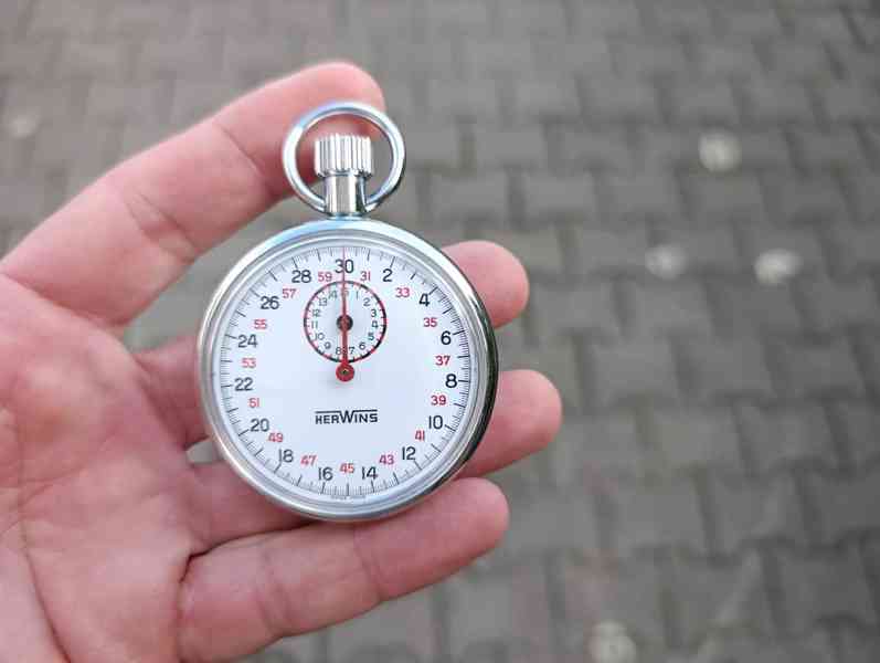 Originální švýcarské mechanické stopky Hervins - funční - foto 3