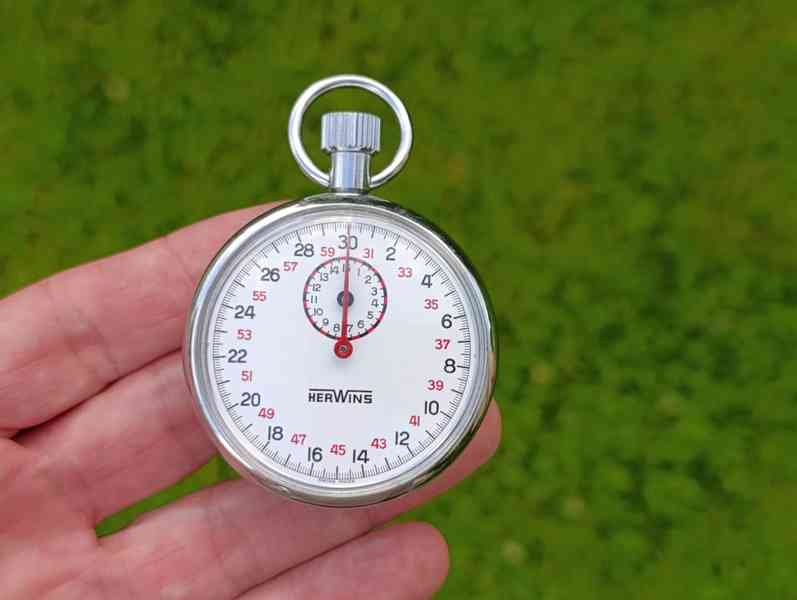 Originální švýcarské mechanické stopky Hervins - funční - foto 11