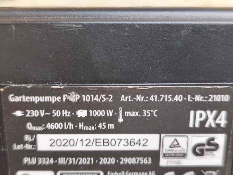 Prodám NEPOUŽITÉ zahradní čerpado FERREX F-GP 1014/S1  - foto 4