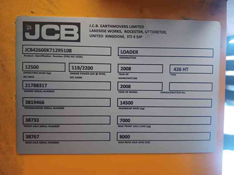 Čelní kolový nakladač JCB 426e  - foto 6