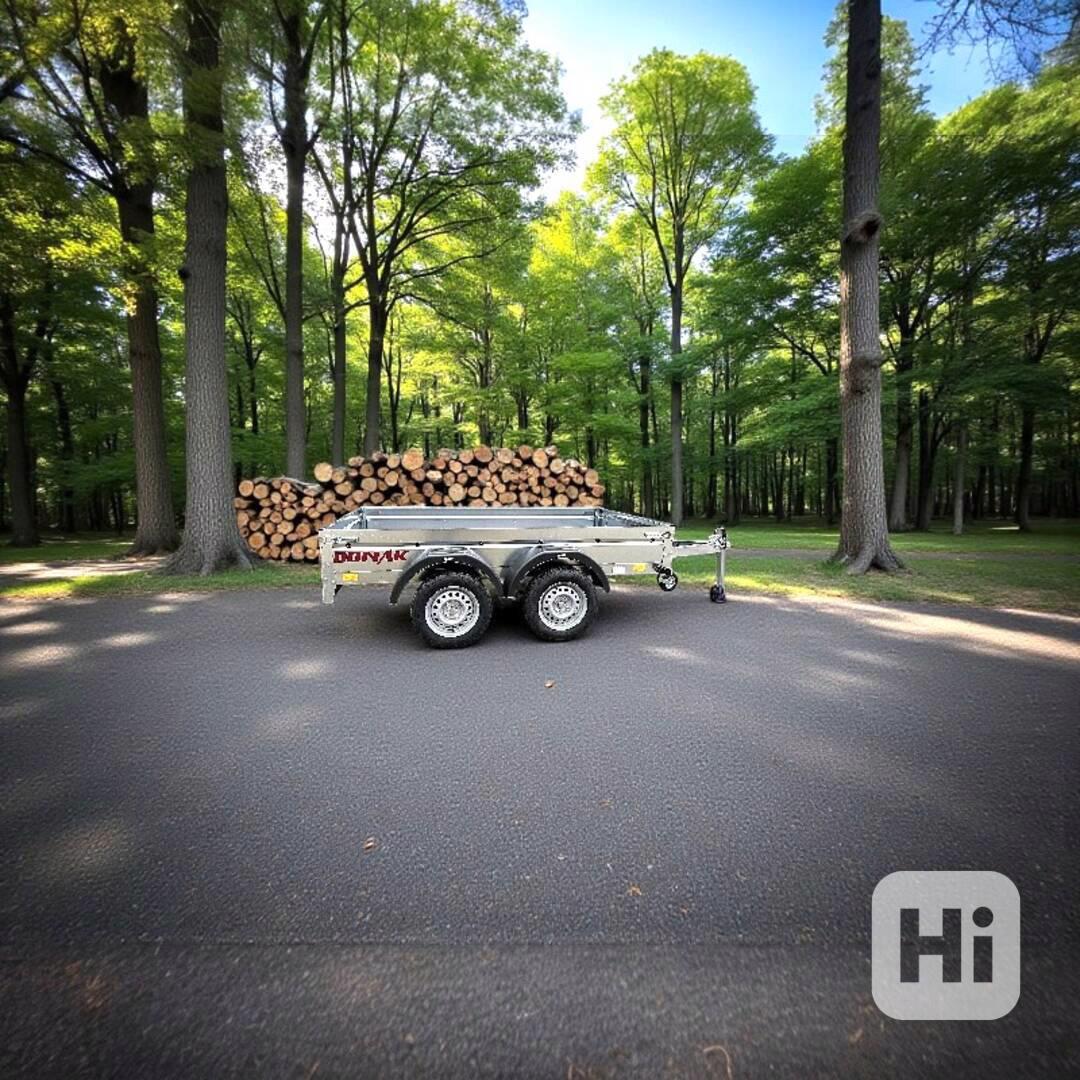 Praktický sklopný přívěsný vozík 2x náprava, 2,53m x1,30,DPH - foto 1