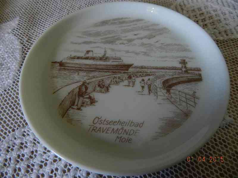 Hezké dekorační talířky miska Lodě Furstenberg Germany - foto 5