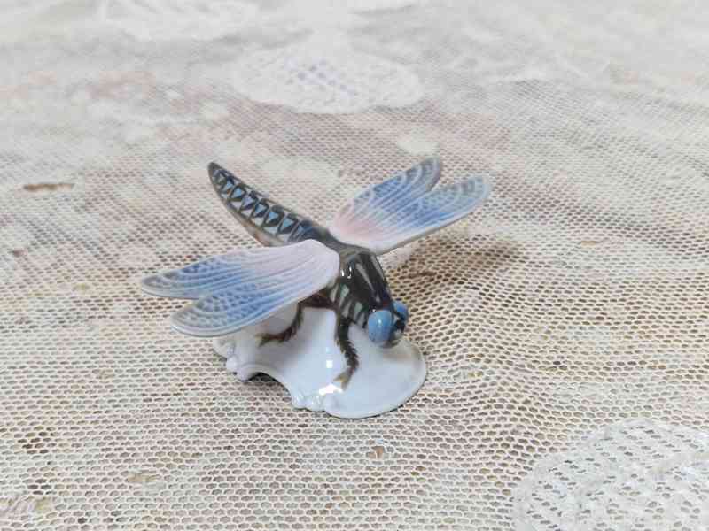 Krásná porcelánová soška Vážka Rosenthal - foto 2