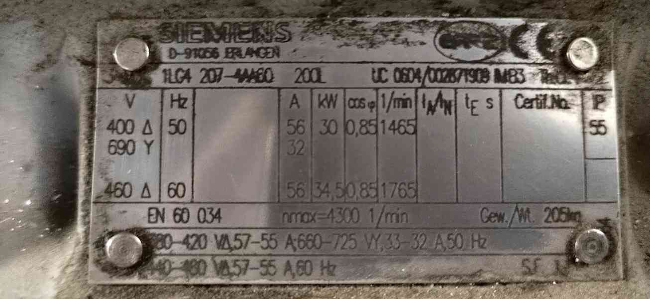 Elektromotor Siemens 30kW, 1400ot. - foto 2