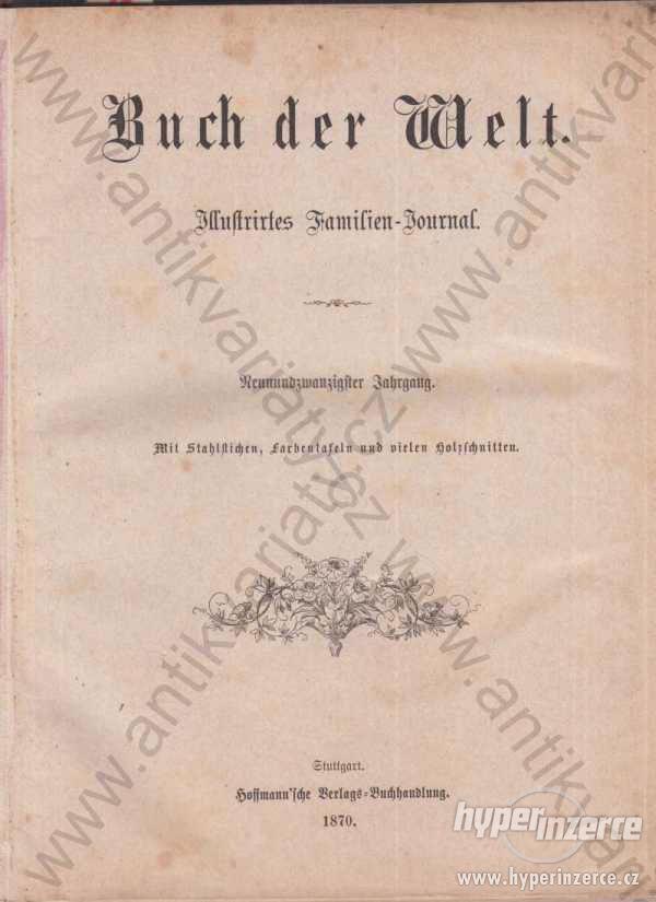 Das Buch der Welt Stuttgart 1870 bar. litografie - foto 1