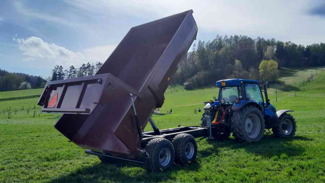 Traktorový návěs,přívěs,vlečka,vlek za traktor 10t - foto 6