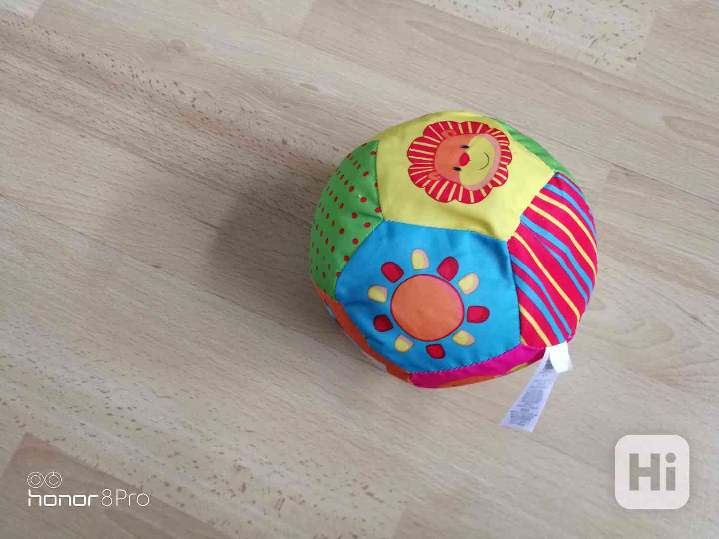 Textilní míč pro batolata (cinkací) - foto 1