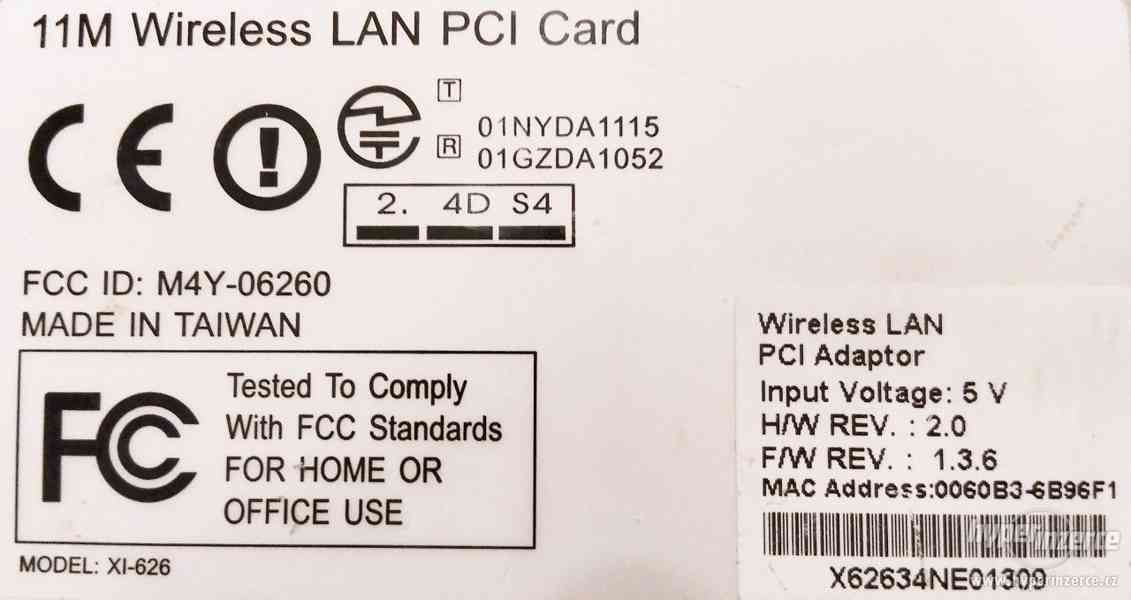 Wi-Fi karta pro PC XI-626 2.4GHz 11M. - foto 9