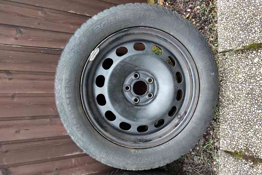 Plech. disky 16" 5x100 + zimní pneu - koncern VW - nabídka - foto 5