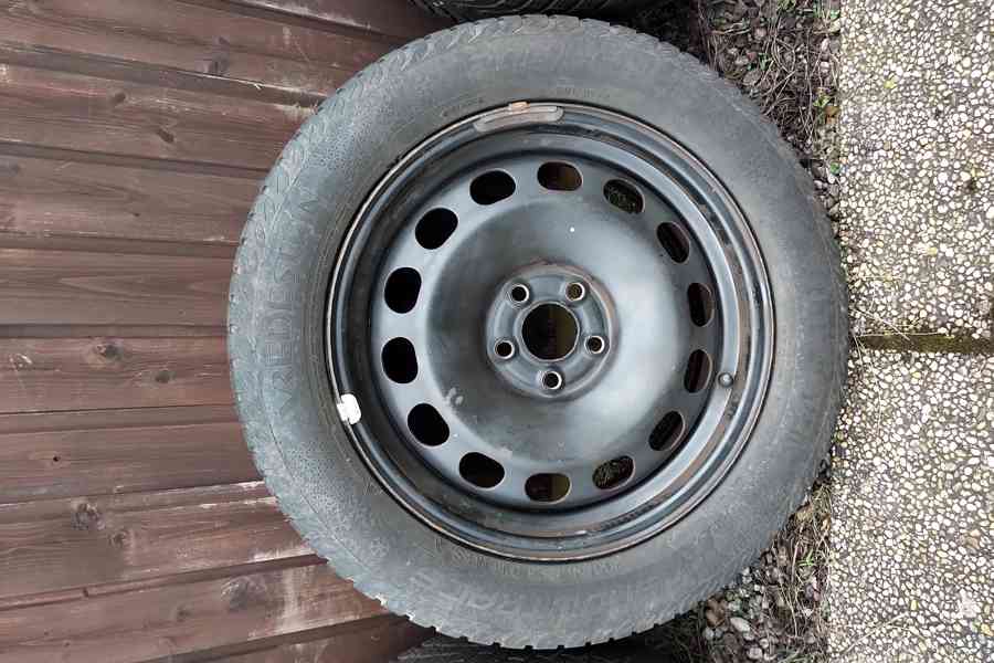 Plech. disky 16" 5x100 + zimní pneu - koncern VW - nabídka - foto 4