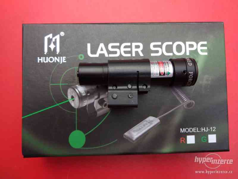 zaměřovací laser zelený s montáží - foto 3