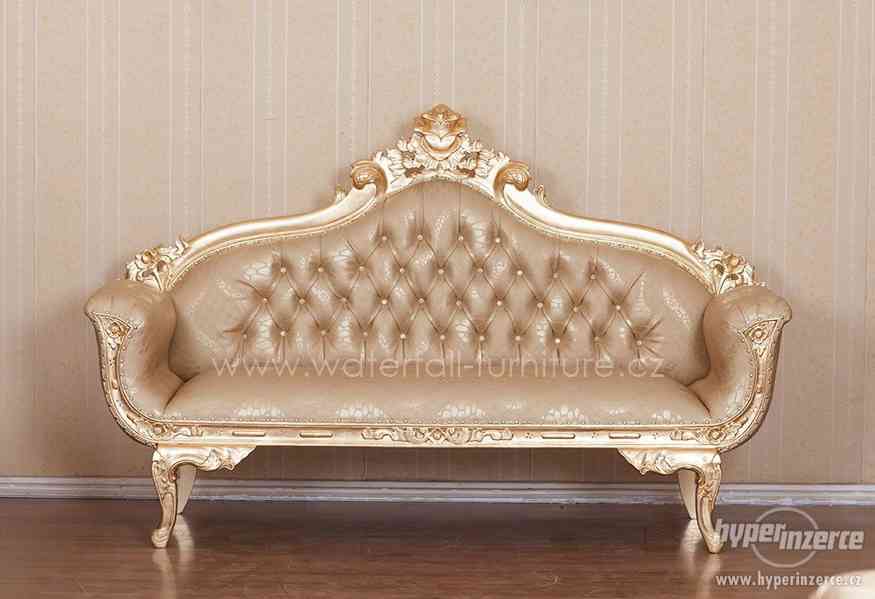 Zlaté retro zámecké sofa - foto 1