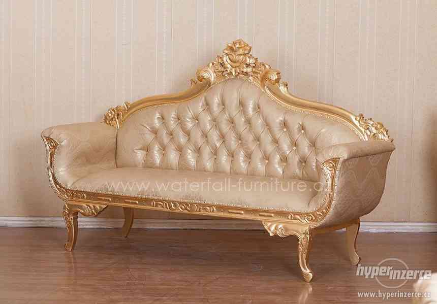 Zlaté retro zámecké sofa - foto 2