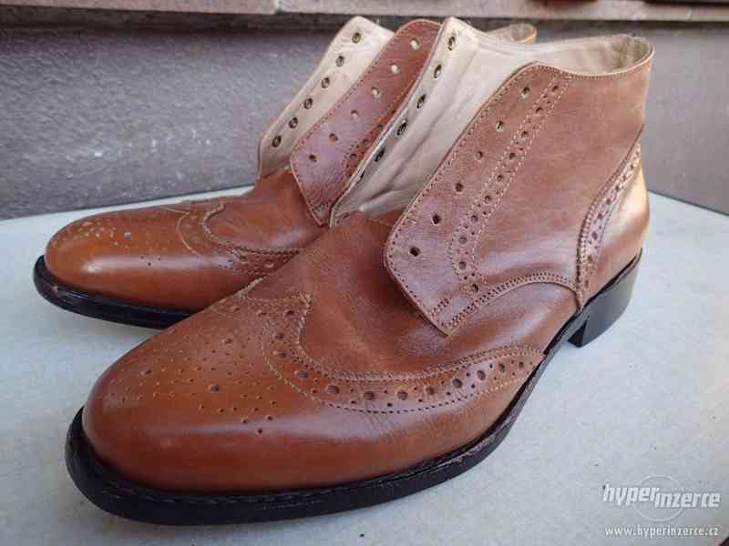Kožené boty Samuel Windsor - tan - foto 1
