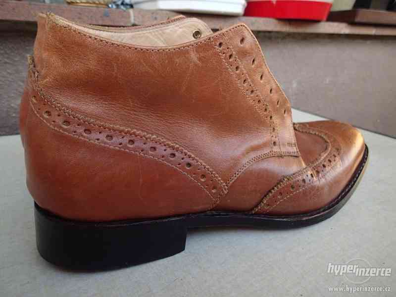 Kožené boty Samuel Windsor - tan - foto 3