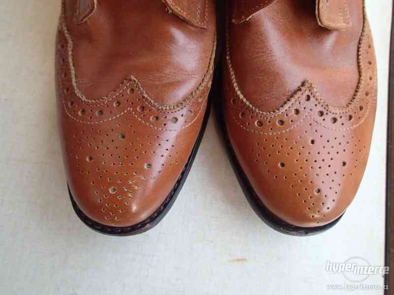 Kožené boty Samuel Windsor - tan - foto 4