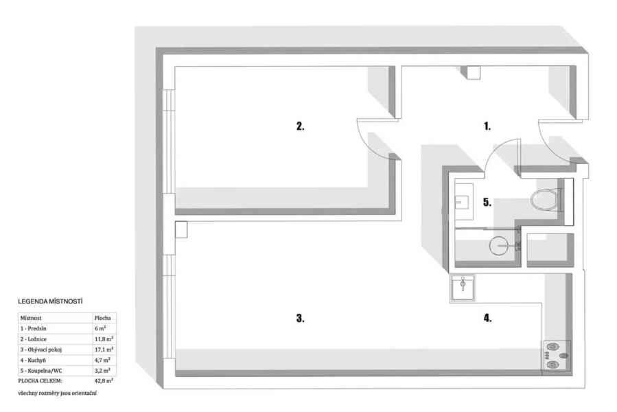 Pronájem bytu 2+kk 45 m² - foto 10