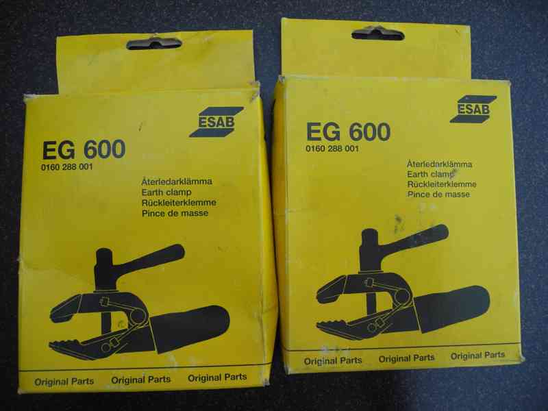 Prodám nové zemnící svěrky ESAB EG 600, 2 ks - foto 1