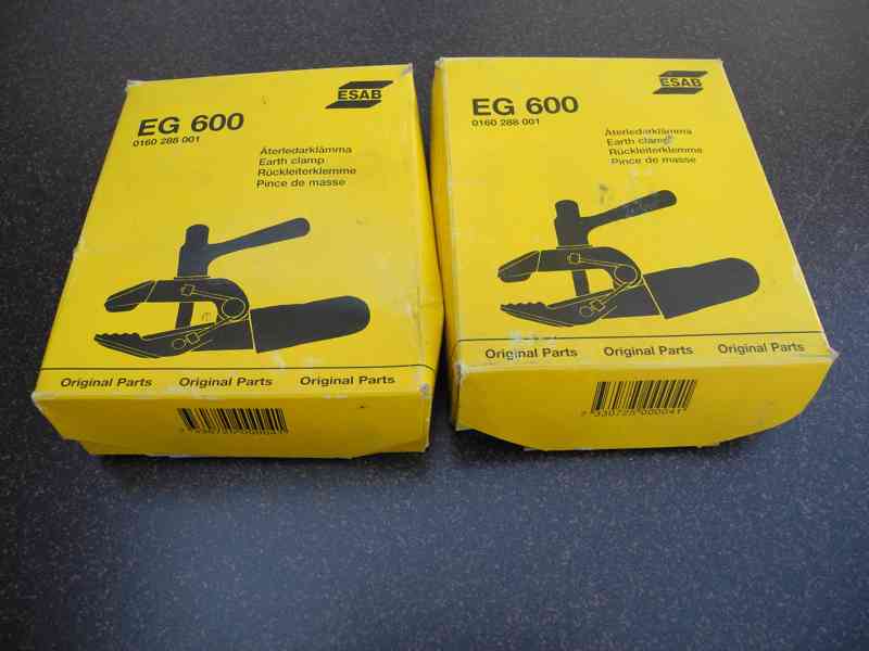 Prodám nové zemnící svěrky ESAB EG 600, 2 ks - foto 3