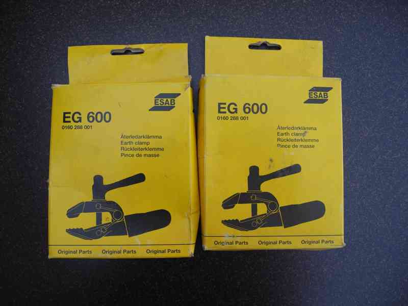 Prodám nové zemnící svěrky ESAB EG 600, 2 ks - foto 2